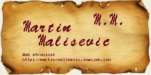 Martin Mališević vizit kartica